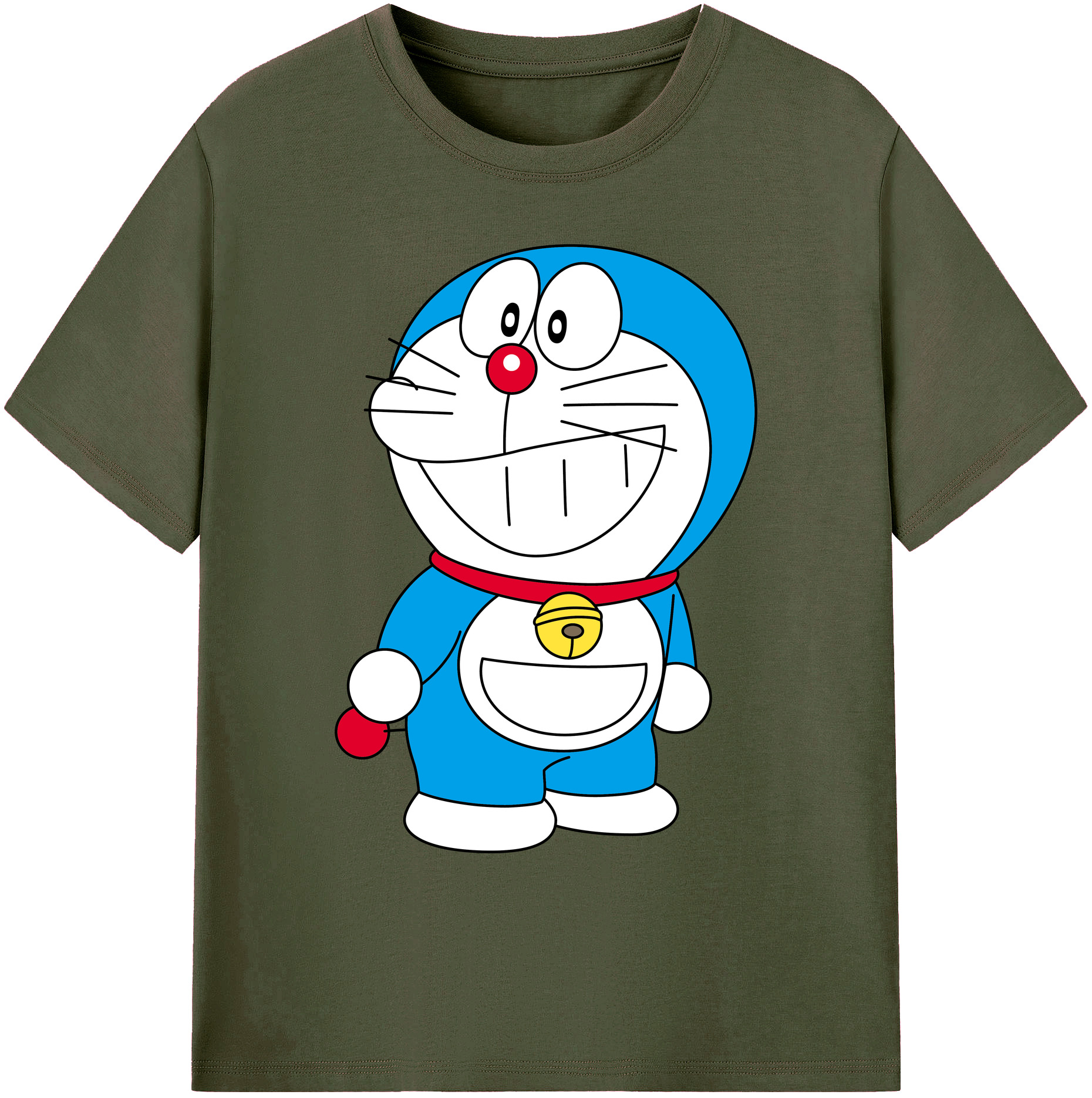 （画像用） ドラえもん Doraemon 綿100％ メンズ半袖Tシャツ｜肌触りやわらか＆通気性